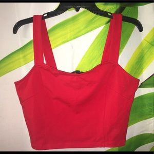 💋Bright Red Crop Top💋